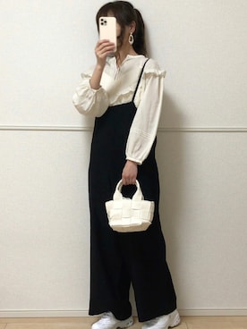 「sakishimatokyo（サキシマトーキョー）のアイテム（オールインワン・サロペット）」を使った、uniさん（レディース・161cm）の夏コーディネート