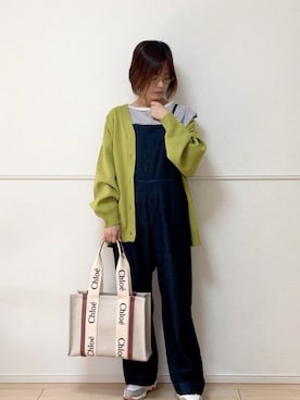 「Lee」｜「アイテム（サロペット/オーバーオール）」を使った、uniさん（レディース・161cm）の春コーディネート