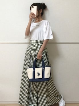 「AmbreNeige」｜「アイテム（スカート）」を使った、uniさん（レディース・161cm）の夏コーディネート