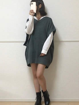 「rienda（リエンダ）のアイテム」を使った、uniさん（レディース・161cm）の秋コーディネート