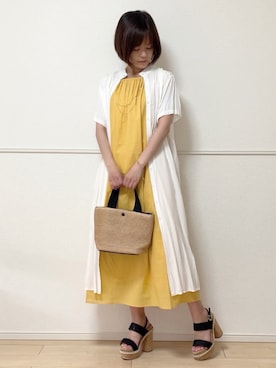 「アーバンリサーチ」｜「アイテム（シャツワンピース）」を使った、uniさん（レディース・161cm）の春コーディネート