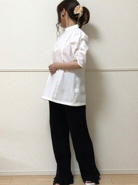 「sakishimatokyo（サキシマトーキョー）のアイテム（パンツ）」を使った、uniさん（レディース・161cm）の夏コーディネート