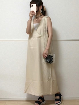 「AmbreNeige」｜「アイテム（キャミソール）」を使った、uniさん（レディース・161cm）の夏コーディネート
