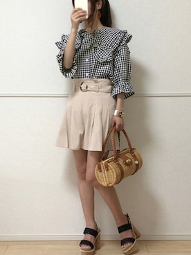 「CECIL McBEE（セシルマクビー）のアイテム（ワンピース/ドレス）」を使った、uniさん（レディース・161cm）の夏コーディネート