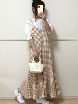 「アンブルネージュ」｜「アイテム（ワンピース/ドレス）」を使った、uniさん（レディース・161cm）の夏コーディネート