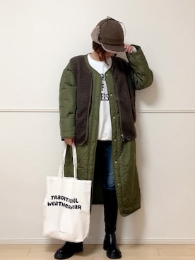 「C17（シーセブンティーン）のアイテム」を使った、uniさん（レディース・161cm）の冬コーディネート