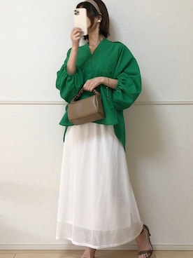 「AmbreNeige」｜「アイテム（サンダル）」を使った、uniさん（レディース・161cm）の春コーディネート