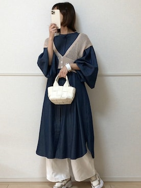 「AmbreNeige」｜「アイテム（ワンピース/ドレス）」を使った、uniさん（レディース・161cm）の春コーディネート