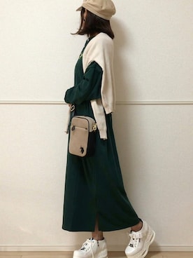 「AmbreNeige」｜「アイテム（ワンピース/ドレス）」を使った、uniさん（レディース・161cm）の秋コーディネート