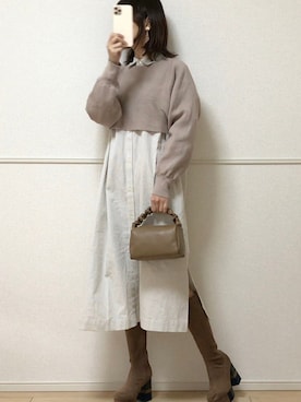 「byあしながおじさん」｜「アイテム（ワンピース/ドレス）」を使った、uniさん（レディース・161cm）の冬コーディネート