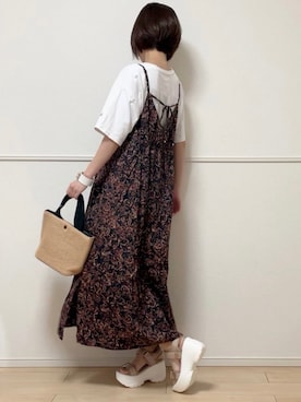 「AmbreNeige」｜「アイテム（ワンピース/ドレス）」を使った、uniさん（レディース・161cm）の春コーディネート