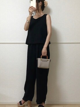 「sakishimatokyo（サキシマトーキョー）のアイテム（その他）」を使った、uniさん（レディース・161cm）の夏コーディネート