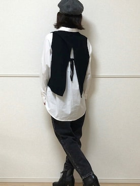 「something_jean」｜「アイテム（シャツワンピース）」を使った、uniさん（レディース・161cm）の秋コーディネート