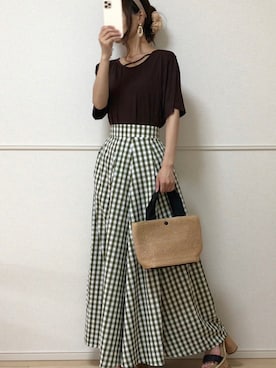 「AmbreNeige」｜「アイテム（サンダル）」を使った、uniさん（レディース・161cm）の夏コーディネート