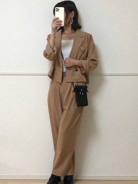 「ECRIRE（エクリール）のアイテム（キャミソール）」を使った、uniさん（レディース・161cm）の秋コーディネート