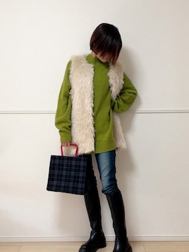 「C17（シーセブンティーン）のアイテム」を使った、uniさん（レディース・161cm）の冬コーディネート
