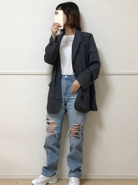 「AmbreNeige」｜「アイテム（パンツ）」を使った、uniさん（レディース・161cm）の春コーディネート