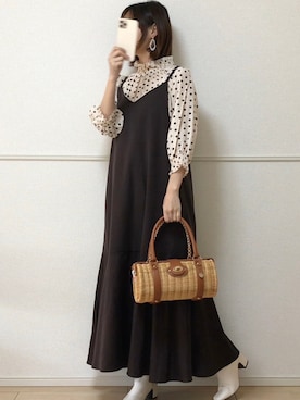 「sakishimatokyo（サキシマトーキョー）のアイテム（Tシャツ/カットソー）」を使った、uniさん（レディース・161cm）の春コーディネート