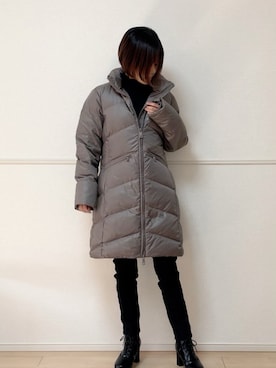 「カルバンクライン」｜「アイテム（ダウンジャケット/コート）」を使った、uniさん（レディース・161cm）の秋コーディネート