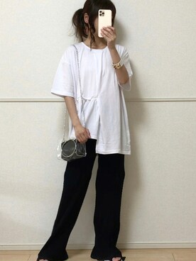 「sakishimatokyo（サキシマトーキョー）のアイテム（パンツ）」を使った、uniさん（レディース・161cm）の夏コーディネート