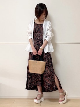「ECRIRE（エクリール）のアイテム（キャミソール）」を使った、uniさん（レディース・161cm）の春コーディネート