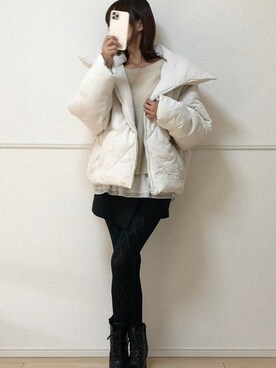 「bohmal（ボマール）のアイテム（ジャケット/アウター）」を使った、uniさん（レディース・161cm）の冬コーディネート