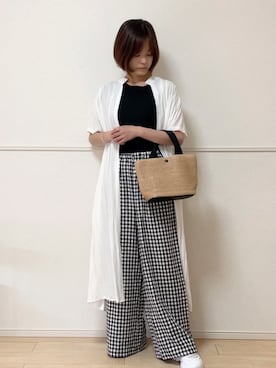 「アーバンリサーチ」｜「アイテム（シャツワンピース）」を使った、uniさん（レディース・161cm）の夏コーディネート