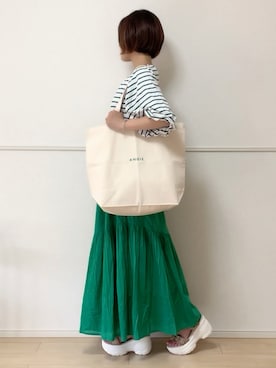 「Ein（アイン）のアイテム」を使った、uniさん（レディース・161cm）の夏コーディネート