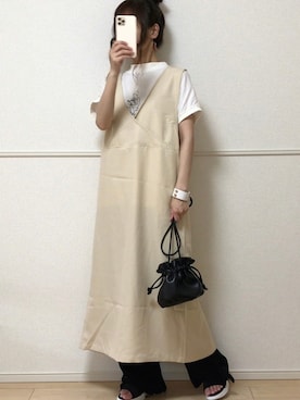 「sakishimatokyo（サキシマトーキョー）のアイテム（パンツ）」を使った、uniさん（レディース・161cm）の夏コーディネート
