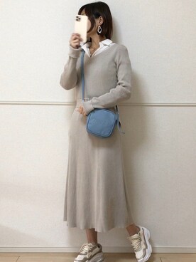 「zucca」｜「アイテム（ワンピース/ドレス）」を使った、uniさん（レディース・161cm）の春コーディネート