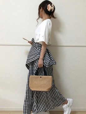 「アンブルネージュ」｜「アイテム（ワンピース/ドレス）」を使った、uniさん（レディース・161cm）の夏コーディネート