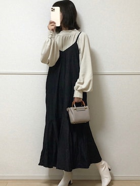 「アンブルネージュ」｜「アイテム（ワンピース/ドレス）」を使った、uniさん（レディース・161cm）の秋コーディネート