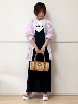 「sakishimatokyo（サキシマトーキョー）のアイテム（オールインワン・サロペット）」を使った、uniさん（レディース・161cm）の夏コーディネート