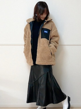 「MATCH&more（マッチアンドモア）のアイテム」を使った、uniさん（レディース・161cm）の冬コーディネート