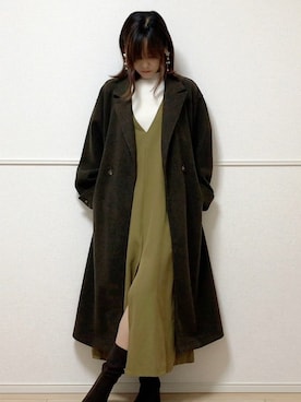 「Ambre Neige（アンブルネージュ）のアイテム（ジャケット/アウター）」を使った、uniさん（レディース・161cm）の冬コーディネート