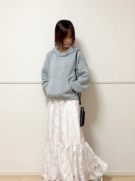 「ほめられ本命コーデ」｜「アイテム（その他トップス）」を使った、uniさん（レディース・161cm）の冬コーディネート