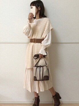 「URBANRESEARCH」｜「アイテム（ブーツ）」を使った、uniさん（レディース・161cm）の秋コーディネート
