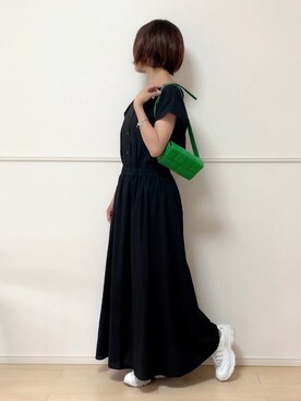 「アイテム（ボディバッグ/ウエストポーチ、グリーン系）」を使った、uniさん（レディース・161cm）の夏コーディネート