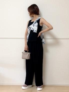 「sakishimatokyo（サキシマトーキョー）のアイテム（その他）」を使った、uniさん（レディース・161cm）の夏コーディネート