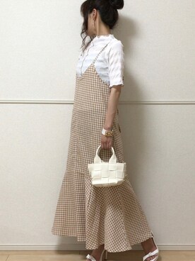 「アンブルネージュ」｜「アイテム（ワンピース/ドレス）」を使った、uniさん（レディース・161cm）の夏コーディネート