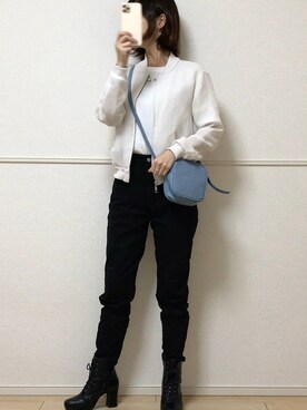 「Lee」｜「アイテム（ブルゾン）」を使った、uniさん（レディース・161cm）の春コーディネート