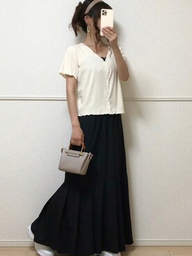 「AmbreNeige」｜「アイテム（スカート）」を使った、uniさん（レディース・161cm）の夏コーディネート