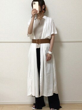 「sakishimatokyo（サキシマトーキョー）のアイテム（パンツ）」を使った、uniさん（レディース・161cm）の夏コーディネート