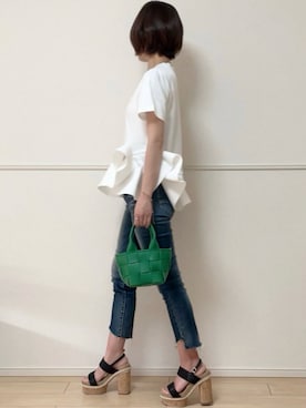「ごきげんウィーク」｜「アイテム（その他トップス）」を使った、uniさん（レディース・161cm）の春コーディネート