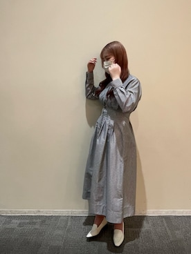「Te chichi（テチチ）のアイテム（シャツワンピース）」を使った、naeさん（レディース・171cm）の春コーディネート