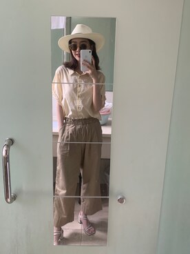 「cache cache（カシュ カシュ）のアイテム（パンツ）」を使った、pennyさん（レディース・163cm）の夏コーディネート