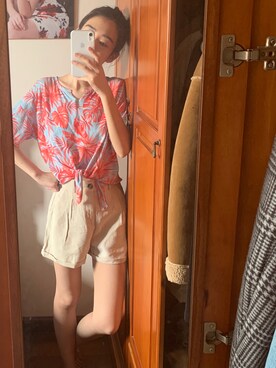 「cache cache（カシュ カシュ）のアイテム（パンツ）」を使った、pennyさん（レディース・163cm）の夏コーディネート