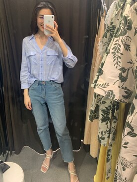 「cache cache（カシュ カシュ）のアイテム（トップス）」を使った、pennyさん（レディース・163cm）の夏コーディネート