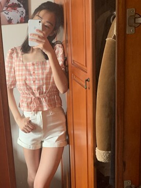 「cache cache（カシュ カシュ）のアイテム（トップス）」を使った、pennyさん（レディース・163cm）の夏コーディネート
