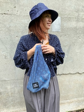 「エコバッグ」｜「アイテム（アナログ腕時計）」を使った、YOKOBORIさん（レディース・156cm）の夏コーディネート